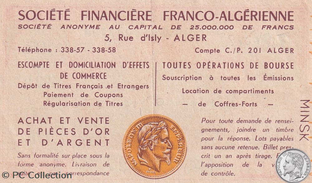 1954 Loterie Franco Algérienne 1/10 éme 32 éme Tranche (3) billets afrique 1954 loterie franco algerienne 1 10 eme 32 eme tranche 3