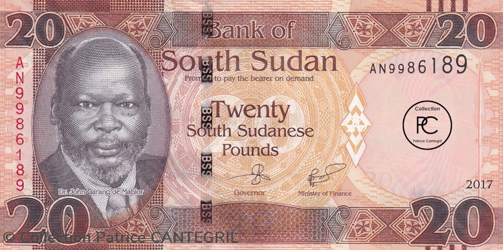 2017 Pick13c 20 £ - Livre sud-soudanaise Unc billets afrique 2017 pick13c 20 livre sud soudanaise unc
