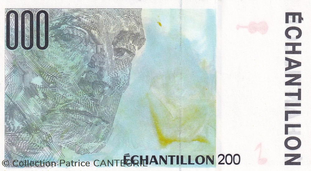 ECHANTILLON - BILLET DE CALAGE (du 200 francs Eiffel) NEUF billets echantillon billet de calage du 200 francs eiffel neuf