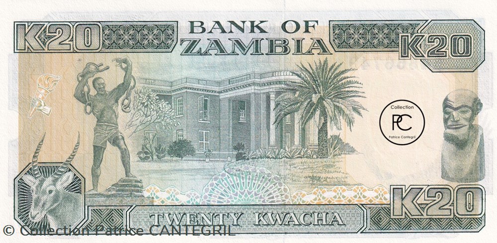 1989 Pick32b 20 ZK - Kwacha zambien Unc billets afrique 1989 pick32b 20 zk kwacha zambien unc