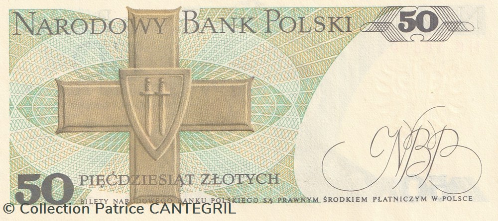 50 Złotych Narodowy Bank Polski 1988 Unc Pick 142c billets europe pologne 50 z otych narodowy bank polski 1988 unc pick 142c