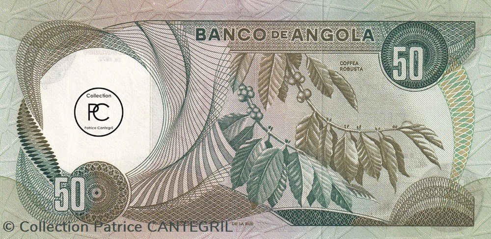 1972 Pick100 50 Escudo angolais Unc billets afrique 1972 pick100 50 escudo angolais unc