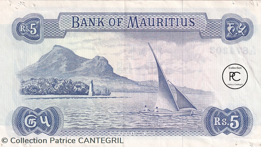 1967 Pick 30b 5 ₨ - Roupie mauricienne TB billets afrique maurice 1967 pick 30b 5 roupie mauricienne tb