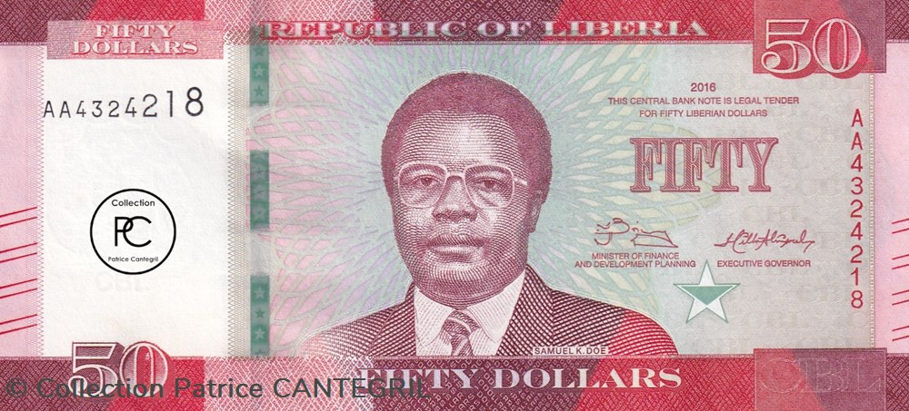 2016 Pick34a 50 $ - Dollar libérien Unc billets afrique liberia 2016 pick34a 50 dollar liberien unc