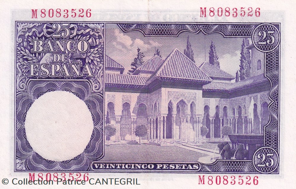 billets europe espagne 1954 pick 147 25 pesetas banco de espana