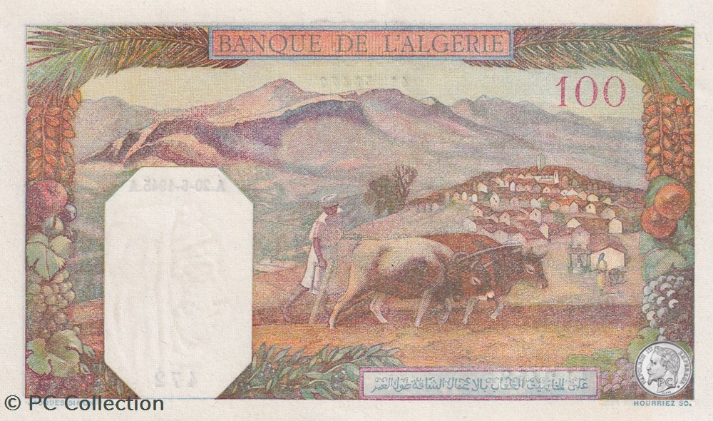 1945 Pick 85 100 Franc algérien 472 Unc billets afrique 1945 pick 85 100 franc algerien 472 unc