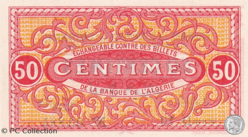 140-23- 13/4/1920 Constantine 50 Centimes Cdc Séries D10 billets afrique algerie 140 23 13 4 1920 constantine 50 centimes cdc series d10
