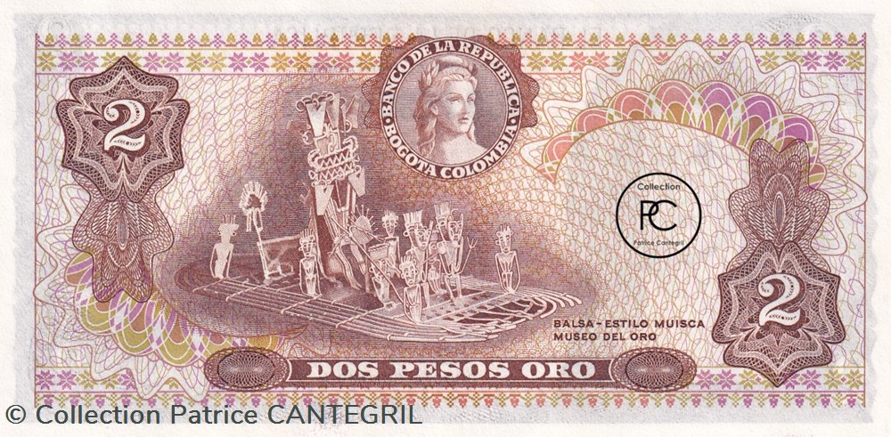 1977 Pick413b.3 2 Peso oro colombien Unc billets amerique du sud 1977 pick413b 3 2 peso oro colombien unc