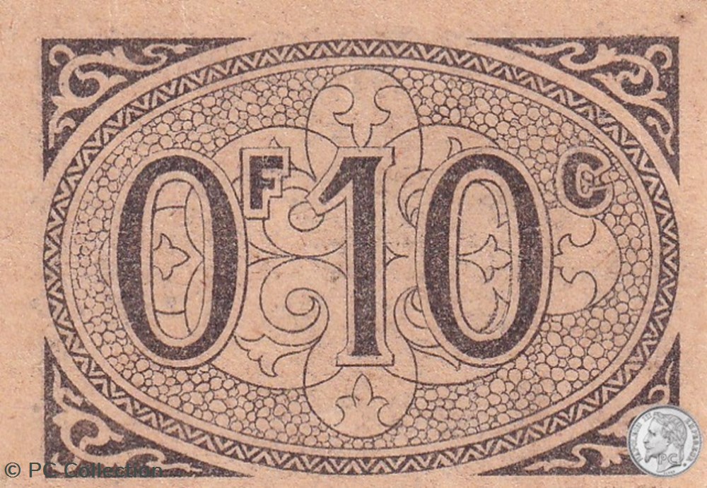 billets afrique algerie ville alger 24 10 1916 10 centimes beige 3