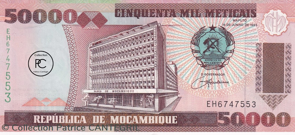 1993 Pick138 50 000 MTn - Metical mozambicain Unc billets afrique mozambique 1993 pick138 50 000 mtn metical mozambicain unc