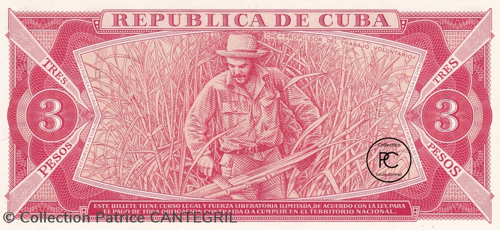 1988 Pick107b.1 3 $MN - Peso cubain Unc billets amerique centrale et caraibes 1988 pick107b 1 3 mn peso cubain unc