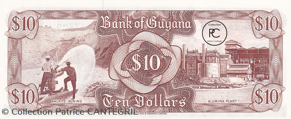 1992 Pick23f 10 $ - Dollar guyanaise Unc billets amerique du sud 1992 pick23f 10 dollar guyanaise unc