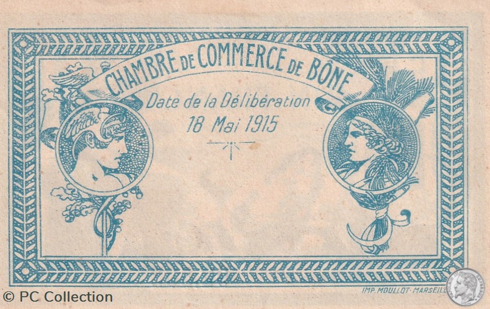 138-3- 18/5/1915 Bône 1 Franc Série D billets afrique algerie 138 3 18 5 1915 bone 1 franc serie d