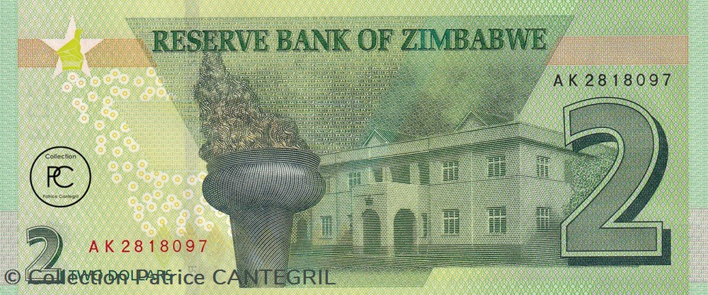 billets afrique 2019 pick101a 2 z dollar du zimbabwe unc