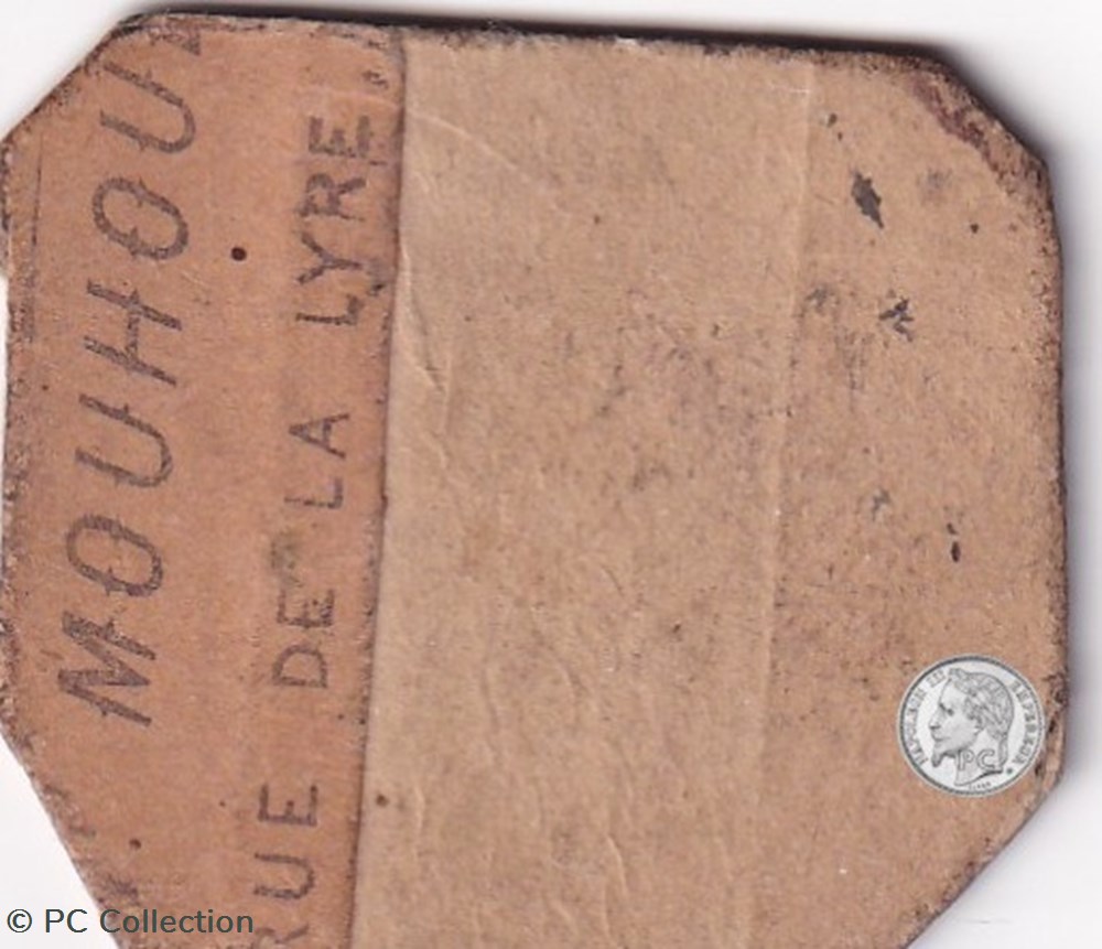 AZAZGA, MEGHELLET Boucher 0,10(F) - 10 centimes carton billets afrique algerie azazga meghellet boucher 0 10 f 10 centimes carton