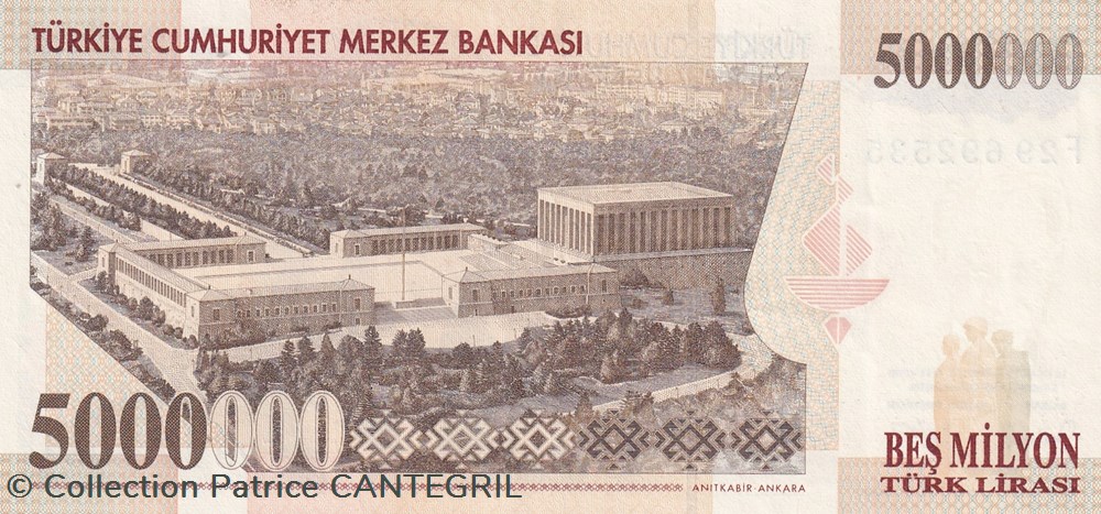 1970 Pick 210 5.000.000 Türk Lirası Unc billets asie turquie 1970 pick 210 5 000 000 turk liras unc