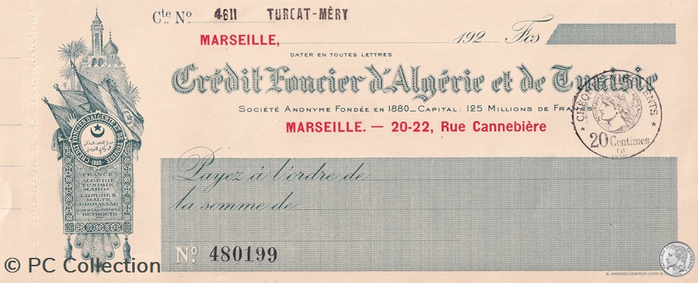 Algérie - Tunisie - Crédit Foncier - 1928 - Etat : NEUF (4) billets afrique algerie tunisie credit foncier 1928 etat neuf 4