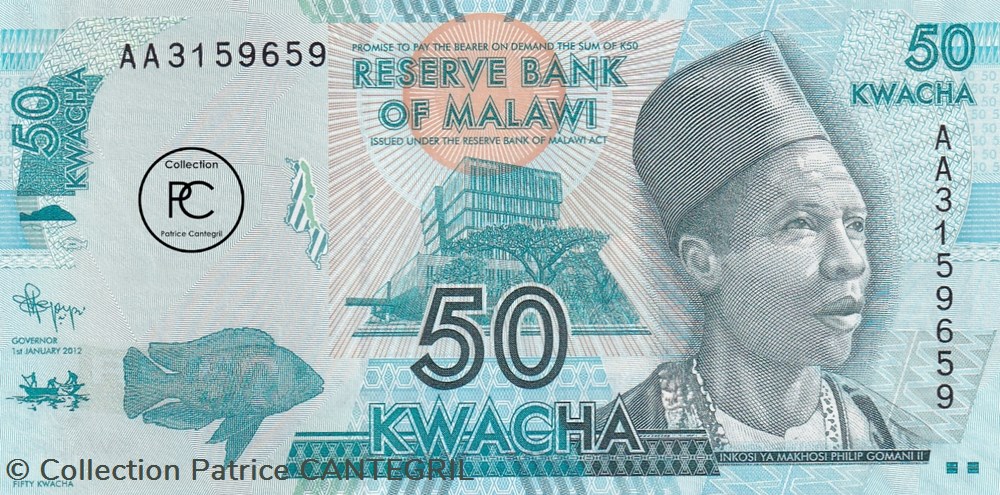 2012 Pick58a 50 MK - Kwacha malawien Unc billets afrique 2012 pick58a 50 mk kwacha malawien unc