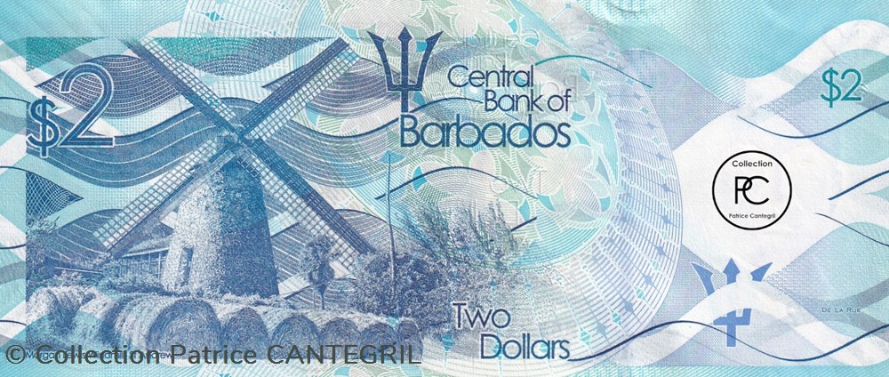 billets amerique centrale et caraibes barbade 2013 pick73a 2 bds dollar barbadien unc