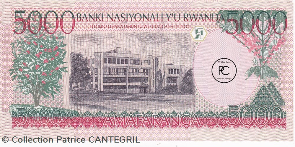 1998 Pick28a 5 000 RF - Franc rwandais Unc billets afrique 1998 pick28a 5 000 rf franc rwandais unc