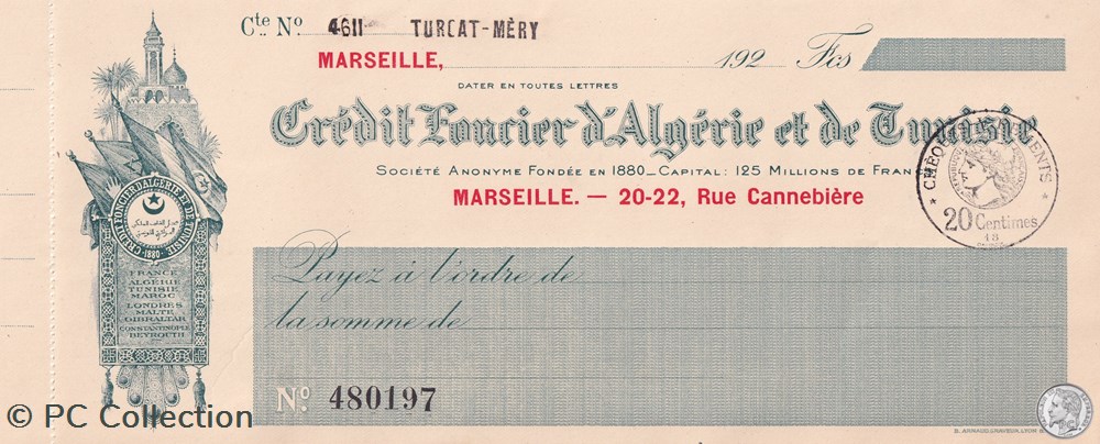 Algérie - Tunisie - Crédit Foncier - 1928 - Etat : NEUF (2) billets afrique algerie tunisie credit foncier 1928 etat neuf 2