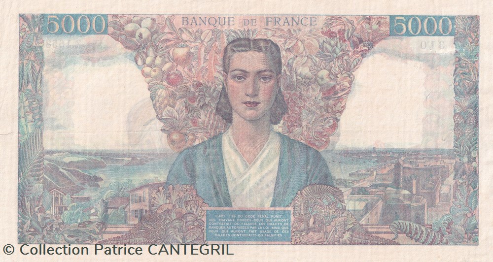 5.000 Francs Empire Francais 25 10 1945 Sup Pick 103 C billets europe france 5 000 francs empire francais 25 10 1945 sup pick 103 c
