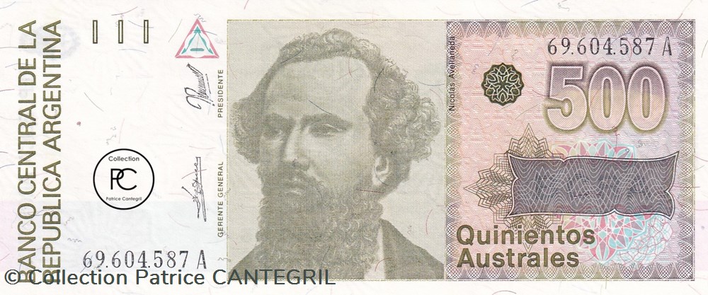 1990 Pick328b 500 ₳ - Austral argentin Unc billets amerique du sud argentine 1990 pick328b 500 austral argentin unc