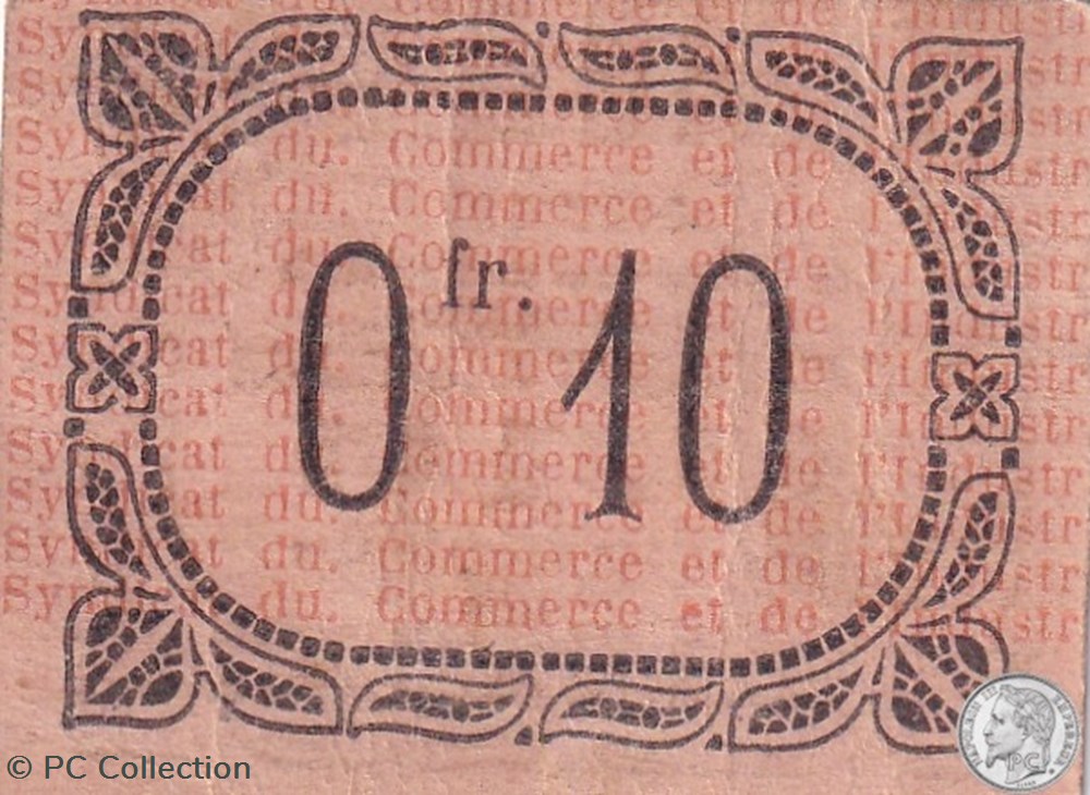 MOSTAGANEM 11 1921 10 Centimes billets afrique algerie mostaganem 11 1921 10 centimes