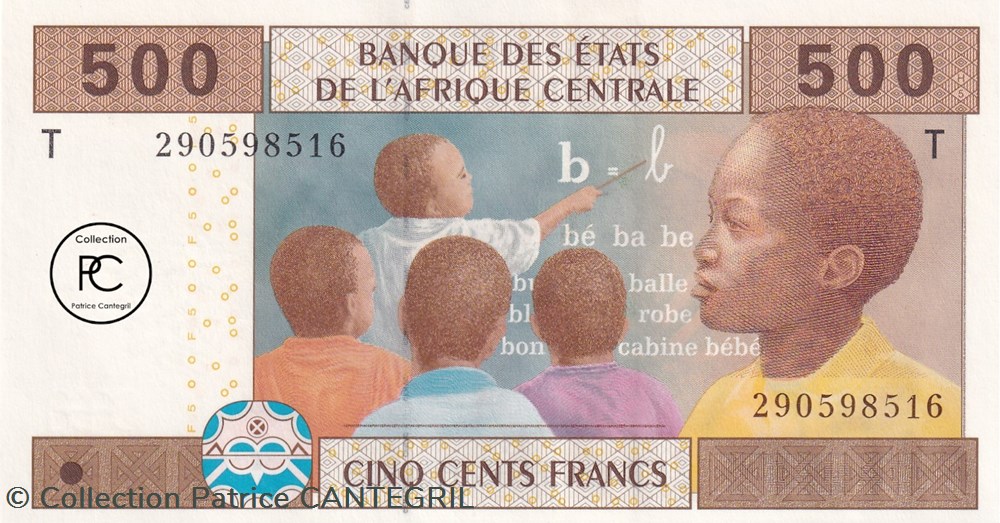 2002 Pick106 Ta 500 FCFA - Franc CFA centrafricain Unc billets afrique 2002 pick106 ta 500 fcfa franc cfa centrafricain unc