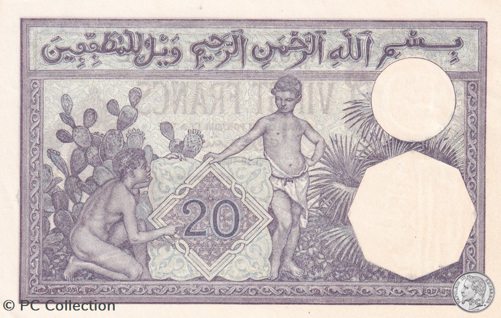 1928 Pick78b 20 Franc algérien 747 SPL billets afrique 1928 pick78b 20 franc algerien 747 spl