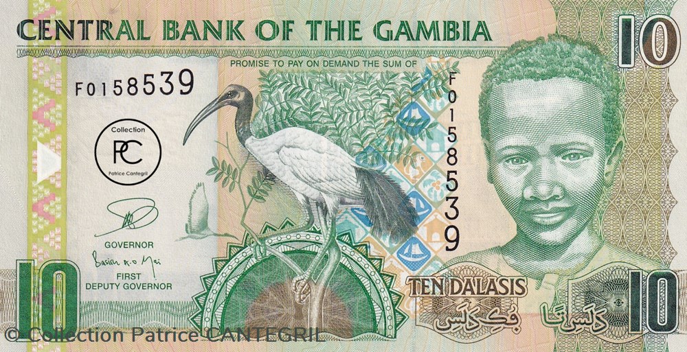 billets afrique 2013 pick26c 10 d dalasi gambien unc