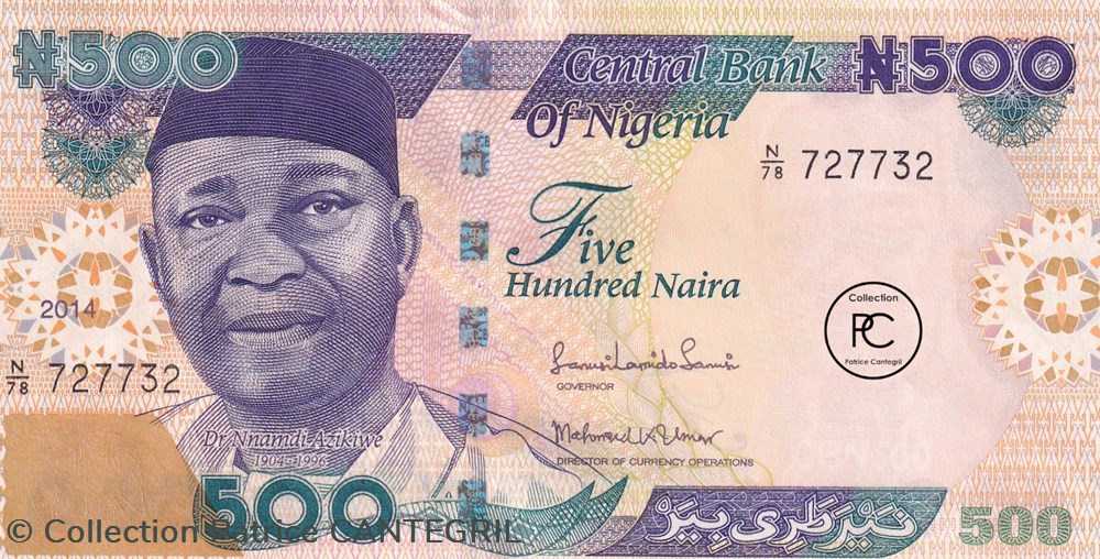 2014 Pick30m.1 500 ₦ - Naira nigérien Unc billets afrique nigeria 2014 pick30m 1 500 naira nigerien unc