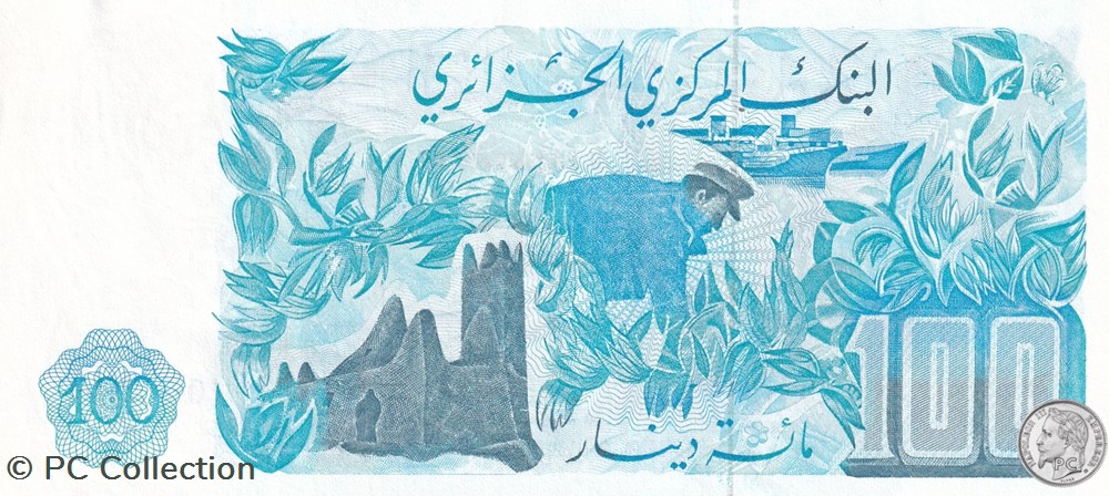 1981 Pick131a.4 100 د.ج - Dinar algérien Unc (14) billets afrique 1981 pick131a 4 100 dinar algerien unc 14
