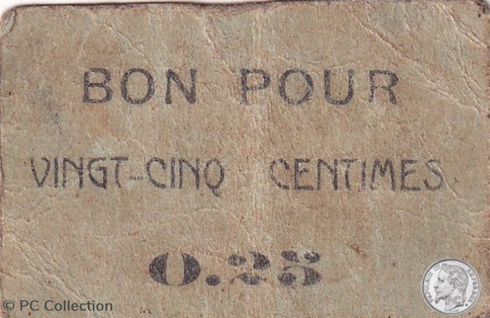 billets afrique algerie tenes 5 0 25 centimes vert union commerciale
