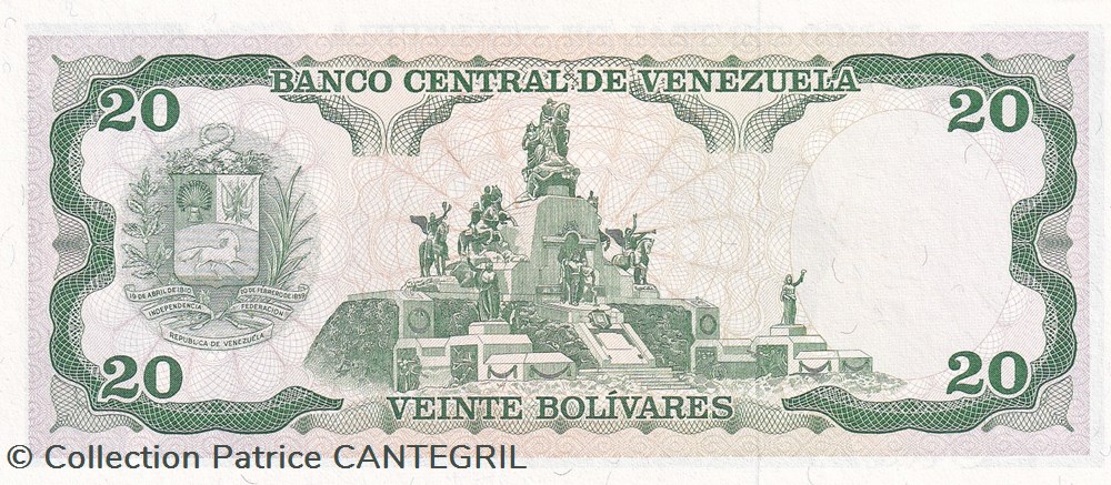20 Bolívares Banco Central de Venezuela 05.06.1995 Unc Pick 63e billets amerique du sud 20 bolivares banco central de venezuela 05 06 1995 unc pick 63e