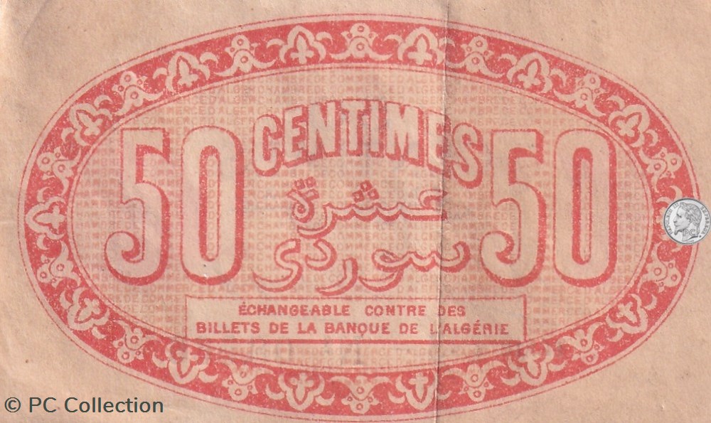 137-5-13/1/1915 Alger 50 cts Cdc. (13) billets afrique algerie 137 5 13 1 1915 alger 50 cts cdc 13