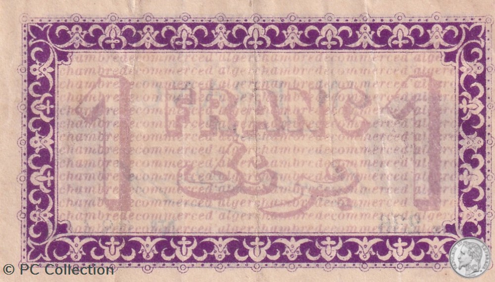 billets afrique algerie 137 1 3 9 1914 alger 1 franc cdc 4