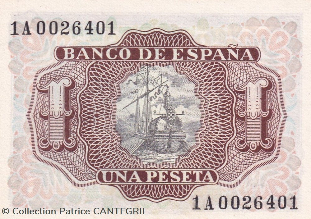 1953 Pick 144 1 Peseta Banco de España Unc billets europe espagne 1953 pick 144 1 peseta banco de espana unc