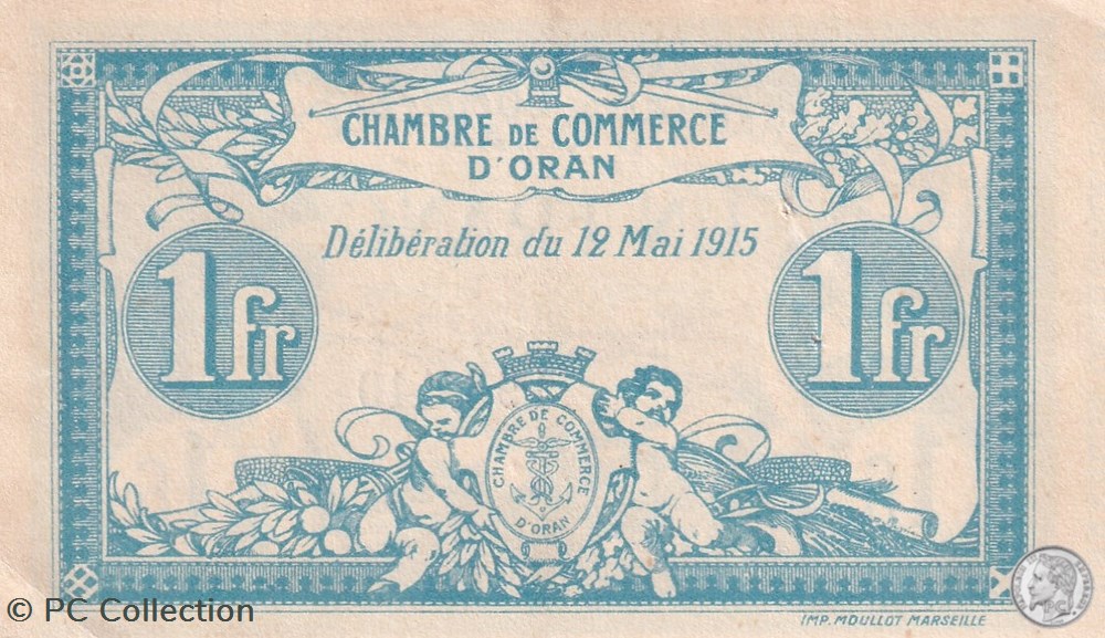 141-2-12/5/1915 Oran 1 Franc Série C Cdc billets afrique algerie 141 2 12 5 1915 oran 1 franc serie c cdc