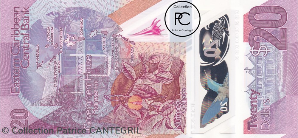 2019 Pick57a 20 EC$ - Dollar des Caraïbes orientales Unc billets amerique centrale et 2019 pick57a 20 ec dollar des caraibes orientales unc