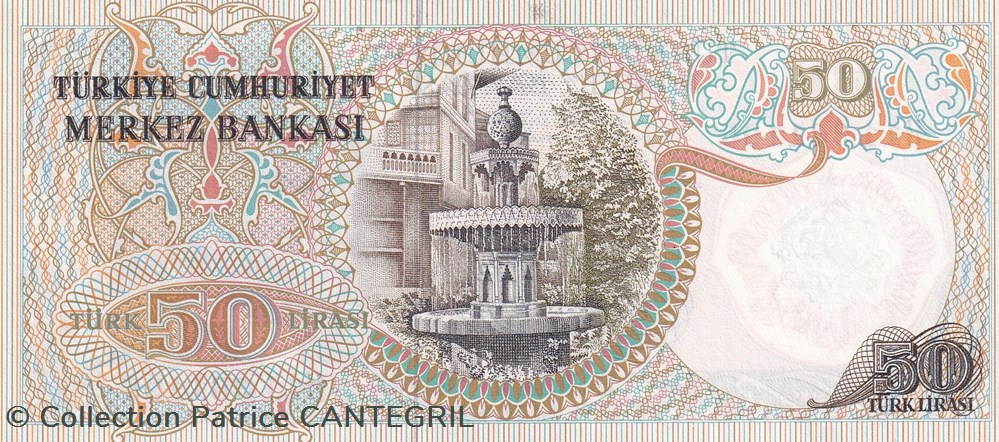 billets asie turquie 50 turk liras turkiye cumhuriyet merkez bankas l 1970 unc pick 188 1