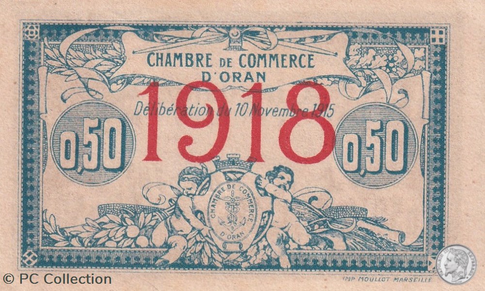 141-19 -10/11/1915 Oran 50 Cts - Série III - Cdc billets afrique algerie 141 19 10 11 1915 oran 50 cts serie iii cdc