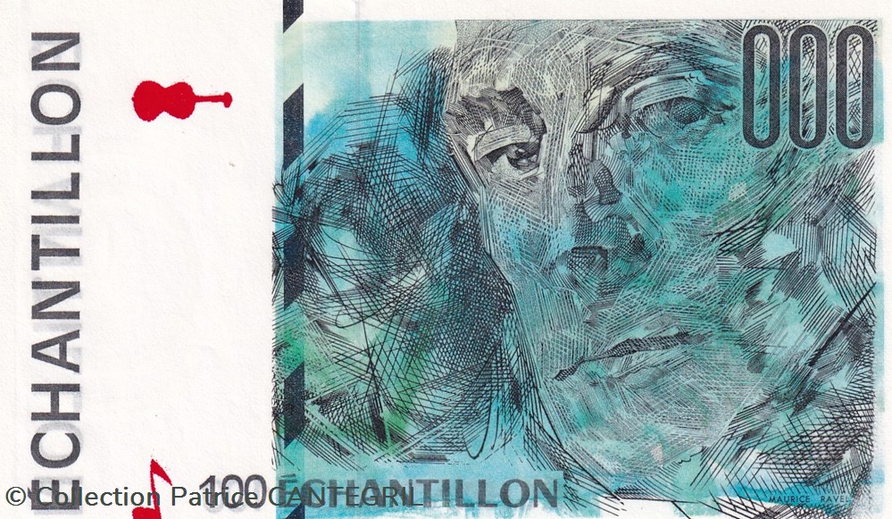 Billet échantillon RAVEL (100 Francs CEZANNE) neuf billets billet echantillon ravel 100 francs cezanne neuf