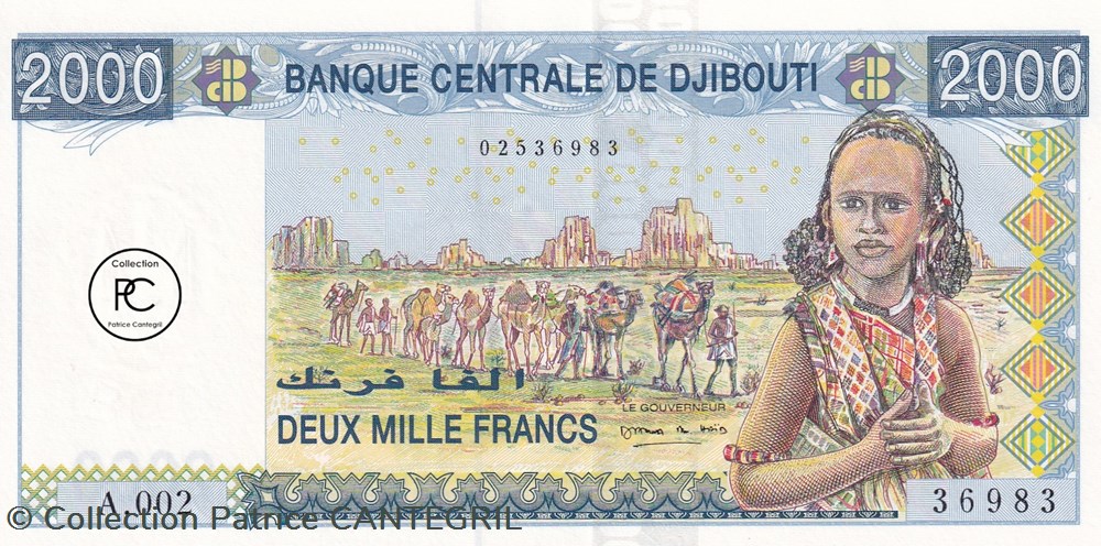 billets afrique 2008 pick43 2 000 fdj franc djibouti unc