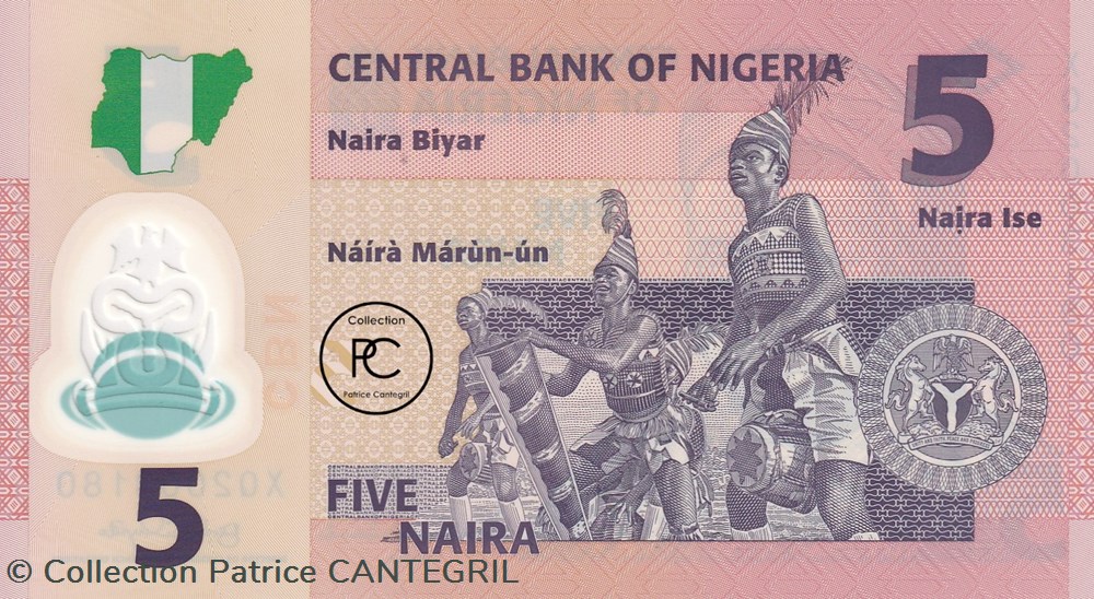 2009 Pick38b.2 5 ₦ - Naira nigérien Unc billets afrique nigeria 2009 pick38b 2 5 naira nigerien unc
