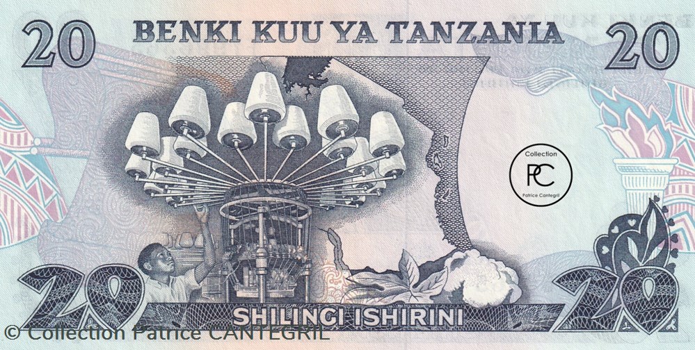 1978 Pick7c 20 TSh - Shilling tanzanien Unc billets afrique 1978 pick7c 20 tsh shilling tanzanien unc