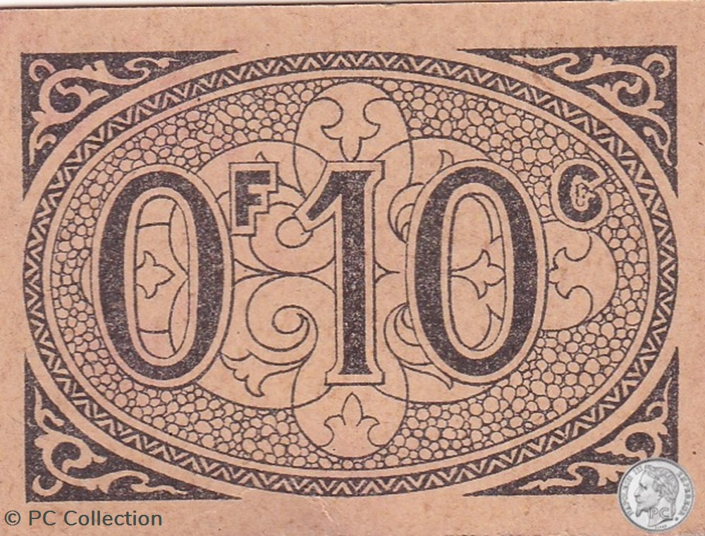 billets afrique algerie ville alger 9 3 1917 10 centimes beige 9
