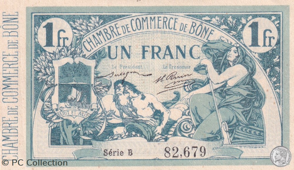 138-3- 18/5/1915 Bône 1 Franc Série B billets afrique algerie 138 3 18 5 1915 bone 1 franc serie b