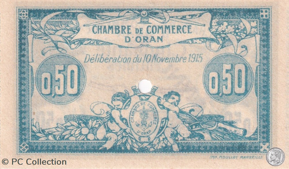 141-6-10/11/1915 Oran 50 Cts - Série Annule - Cdc billets afrique algerie 141 6 10 11 1915 oran 50 cts serie annule cdc