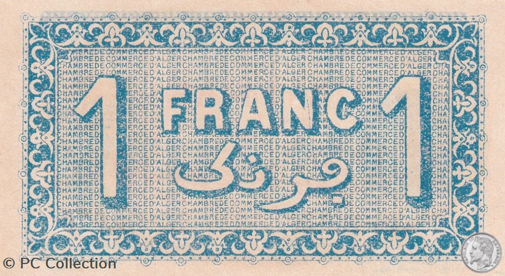 137-26-31/1/1923 Alger 1 Franc Cdc.(3) billets afrique algerie 137 26 31 1 1923 alger 1 franc cdc 3